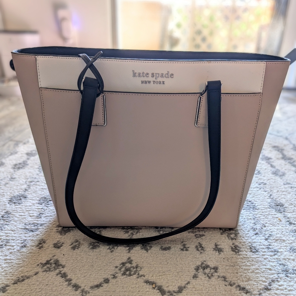 Kate Spade Colorblock Leather Large Laptop Tote